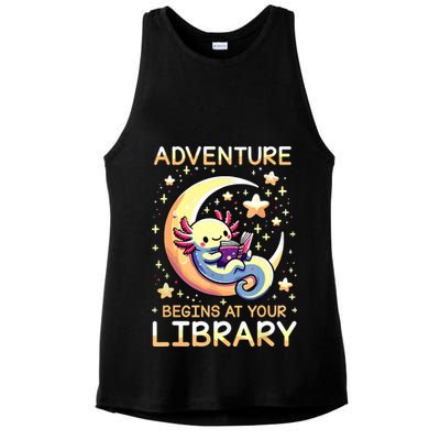 Adventure Begins At Your Library Summer Reading Program 2024 Ladies PosiCharge Tri-Blend Wicking Tank