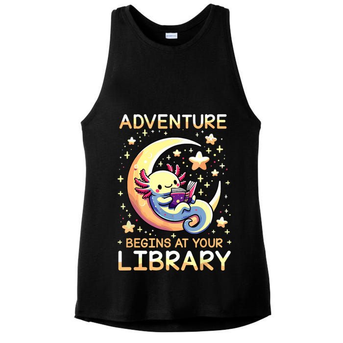 Adventure Begins At Your Library Summer Reading Program 2024 Ladies PosiCharge Tri-Blend Wicking Tank