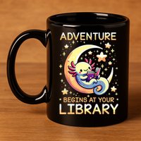 Adventure Begins At Your Library Summer Reading Program 2024 11oz C Handle Ceramic Mug