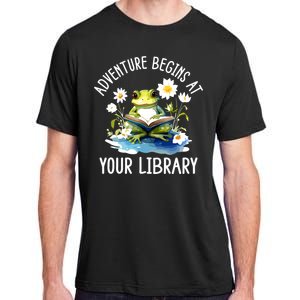 Adventure Begins At Your Library Summer Reading Program 2024 Adult ChromaSoft Performance T-Shirt