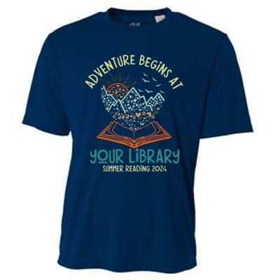 Adventure Begins At Your Library Summer Reading 2024 Cooling Performance Crew T-Shirt