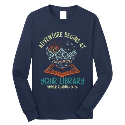 Adventure Begins At Your Library Summer Reading 2024 Long Sleeve Shirt