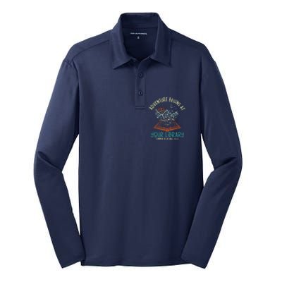 Adventure Begins At Your Library Summer Reading 2024 Silk Touch Performance Long Sleeve Polo