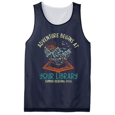 Adventure Begins At Your Library Summer Reading 2024 Mesh Reversible Basketball Jersey Tank