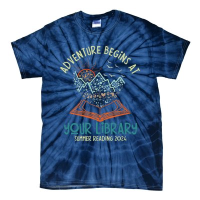 Adventure Begins At Your Library Summer Reading 2024 Tie-Dye T-Shirt