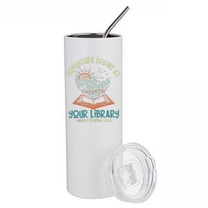 Adventure Begins At Your Library Summer Reading 2024 Stainless Steel Tumbler