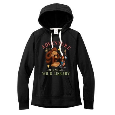 Adventure Begins At Your Library Summer Reading 2024 Women's Fleece Hoodie