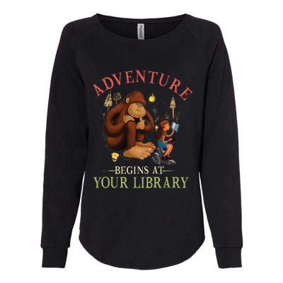 Adventure Begins At Your Library Summer Reading 2024 Womens California Wash Sweatshirt