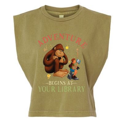 Adventure Begins At Your Library Summer Reading 2024 Garment-Dyed Women's Muscle Tee