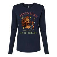 Adventure Begins At Your Library Summer Reading 2024 Womens Cotton Relaxed Long Sleeve T-Shirt