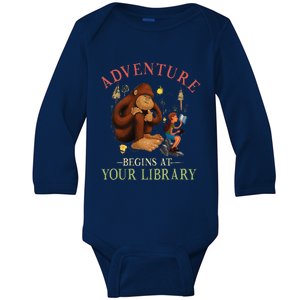 Adventure Begins At Your Library Summer Reading 2024 Baby Long Sleeve Bodysuit