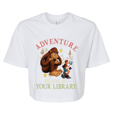 Adventure Begins At Your Library Summer Reading 2024 Bella+Canvas Jersey Crop Tee