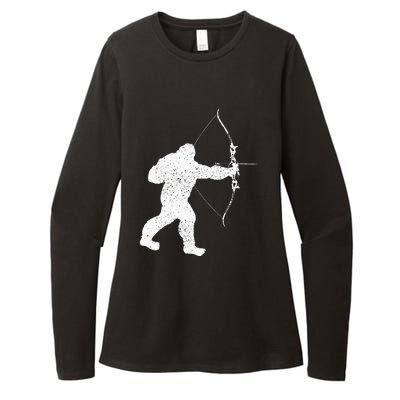 Archery Bowman Archer Bowhunter Arrow Bigfoot Legend Womens CVC Long Sleeve Shirt