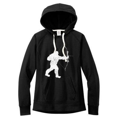 Archery Bowman Archer Bowhunter Arrow Bigfoot Legend Women's Fleece Hoodie