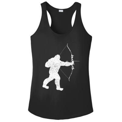 Archery Bowman Archer Bowhunter Arrow Bigfoot Legend Ladies PosiCharge Competitor Racerback Tank