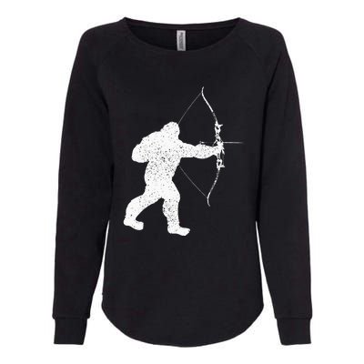 Archery Bowman Archer Bowhunter Arrow Bigfoot Legend Womens California Wash Sweatshirt