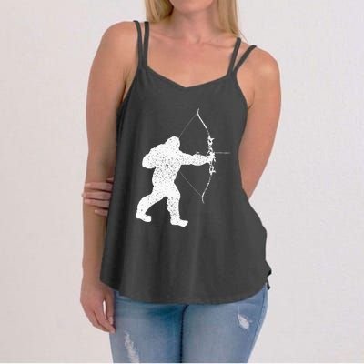 Archery Bowman Archer Bowhunter Arrow Bigfoot Legend Women's Strappy Tank