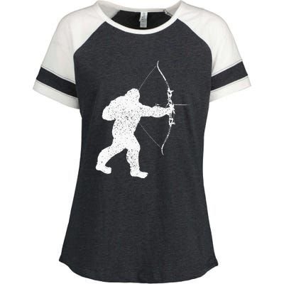 Archery Bowman Archer Bowhunter Arrow Bigfoot Legend Enza Ladies Jersey Colorblock Tee