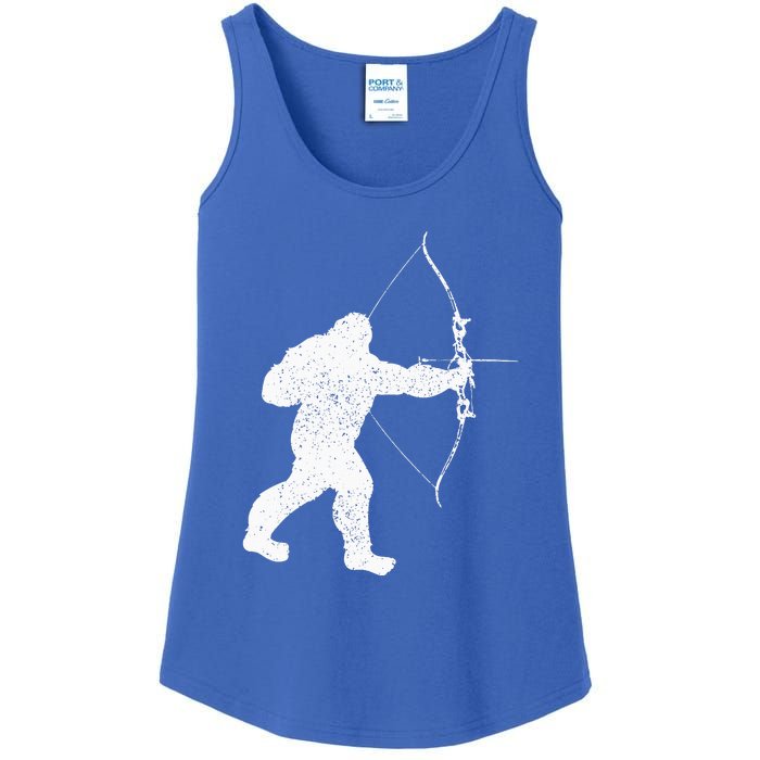 Archery Bowman Archer Bowhunter Arrow Bigfoot Legend Ladies Essential Tank