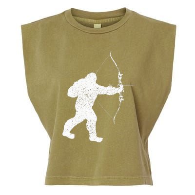 Archery Bowman Archer Bowhunter Arrow Bigfoot Legend Garment-Dyed Women's Muscle Tee