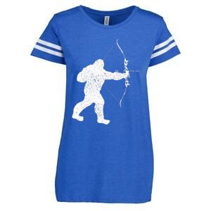 Archery Bowman Archer Bowhunter Arrow Bigfoot Legend Enza Ladies Jersey Football T-Shirt