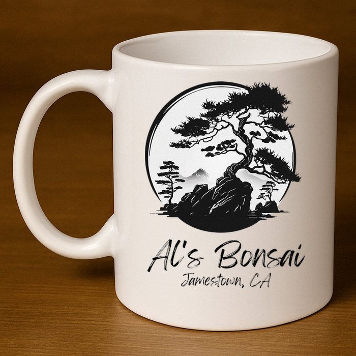 Al's Bonsai 11oz C Handle Ceramic Mug