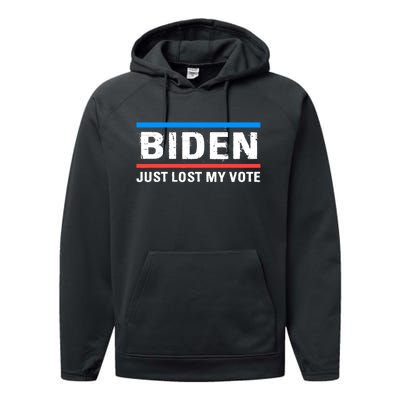 Anti Biden Anti Joe Biden Cancel Joe Biden Performance Fleece Hoodie