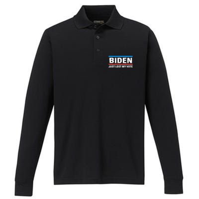 Anti Biden Anti Joe Biden Cancel Joe Biden Performance Long Sleeve Polo