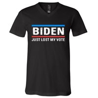 Anti Biden Anti Joe Biden Cancel Joe Biden V-Neck T-Shirt