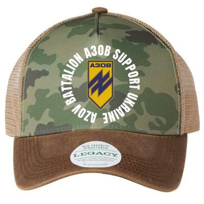 Azov Battalion A30B Support Ukraine I Stand With Ukraine Legacy Tie Dye Trucker Hat