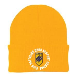 Azov Battalion A30B Support Ukraine I Stand With Ukraine Knit Cap Winter Beanie