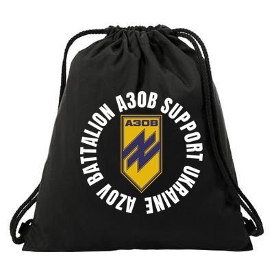 Azov Battalion A30B Support Ukraine I Stand With Ukraine Drawstring Bag
