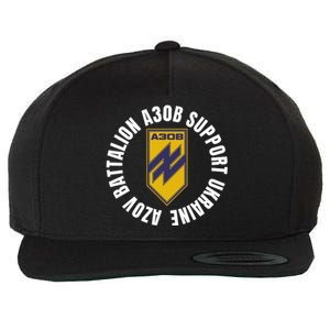 Azov Battalion A30B Support Ukraine I Stand With Ukraine Wool Snapback Cap