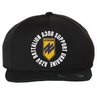 Azov Battalion A30B Support Ukraine I Stand With Ukraine Wool Snapback Cap