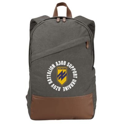 Azov Battalion A30B Support Ukraine I Stand With Ukraine Cotton Canvas Backpack