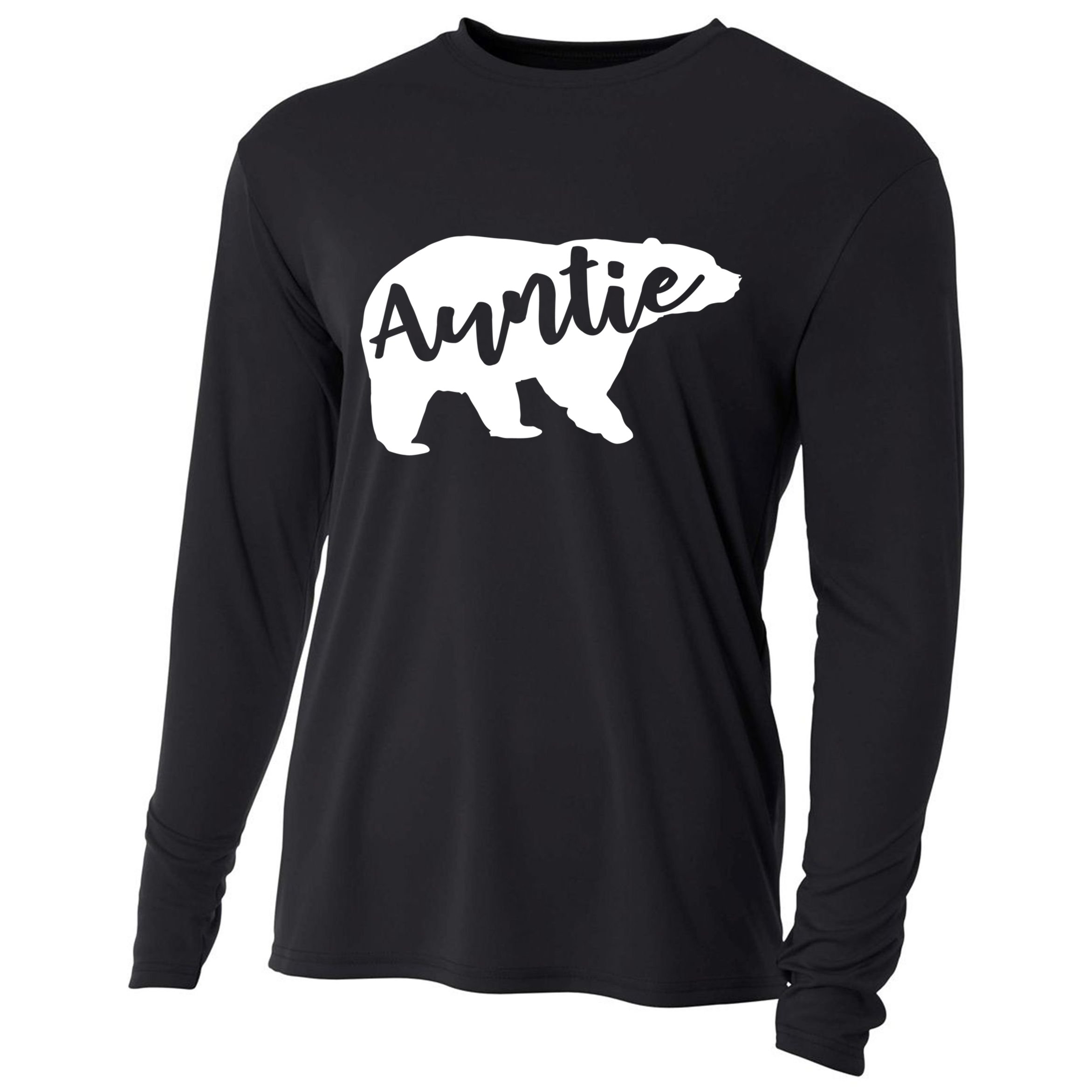 Auntie Bear Aunt Life Camping Cool Gift Cooling Performance Long Sleeve Crew