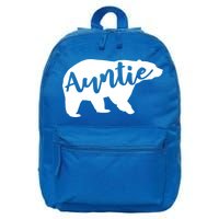 Auntie Bear Aunt Life Camping Cool Gift 16 in Basic Backpack