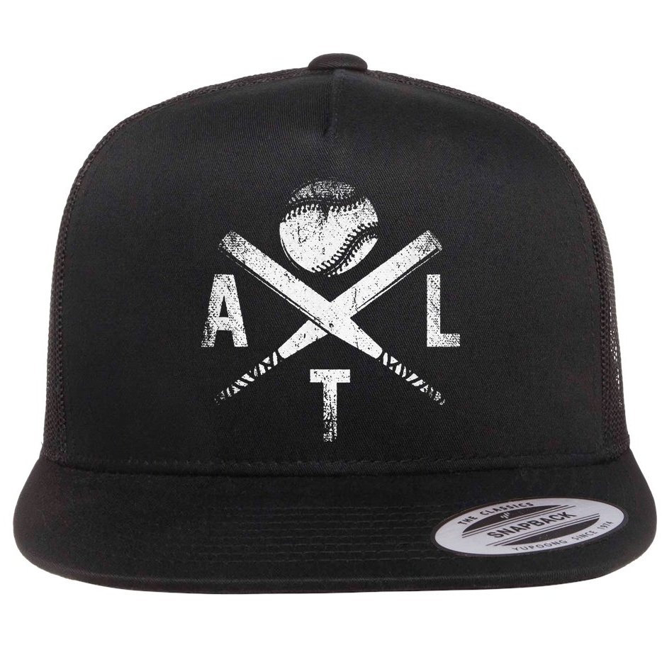 Atlanta Baseball ATL Vintage Georgia Brave Gift Flat Bill Trucker Hat