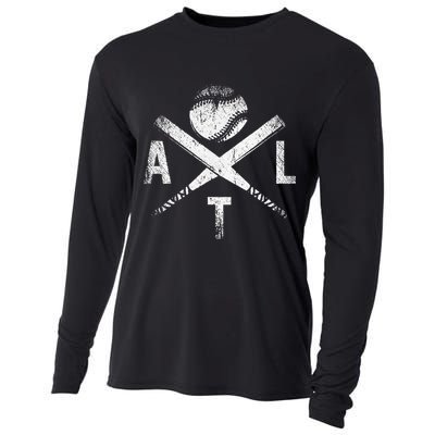 Atlanta Baseball ATL Vintage Georgia Brave Gift Cooling Performance Long Sleeve Crew