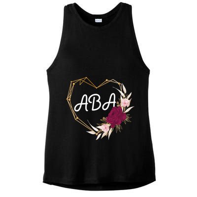 Applied Behavior Analysis Aba Squad Behaviors Team Analyst Gift Ladies PosiCharge Tri-Blend Wicking Tank