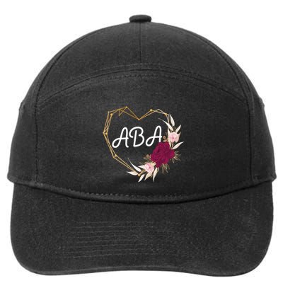 Applied Behavior Analysis Aba Squad Behaviors Team Analyst Gift 7-Panel Snapback Hat