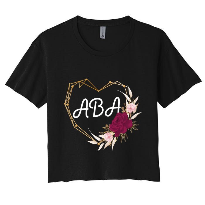 Applied Behavior Analysis Aba Squad Behaviors Team Analyst Gift Women's Crop Top Tee