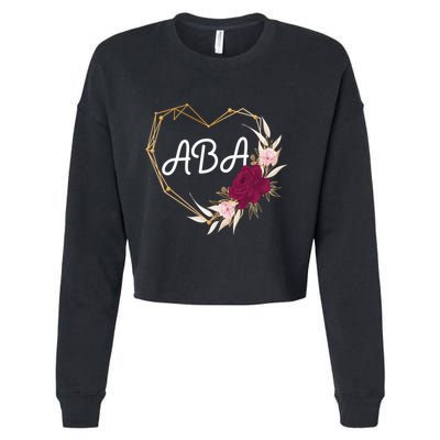 Applied Behavior Analysis Aba Squad Behaviors Team Analyst Gift Cropped Pullover Crew