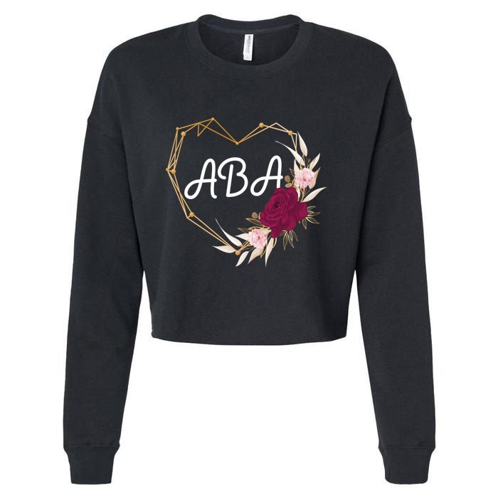 Applied Behavior Analysis Aba Squad Behaviors Team Analyst Gift Cropped Pullover Crew