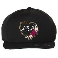 Applied Behavior Analysis Aba Squad Behaviors Team Analyst Gift Wool Snapback Cap