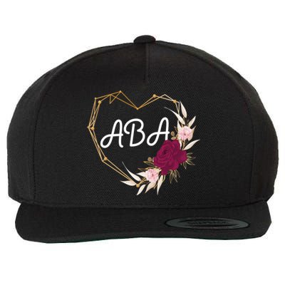 Applied Behavior Analysis Aba Squad Behaviors Team Analyst Gift Wool Snapback Cap