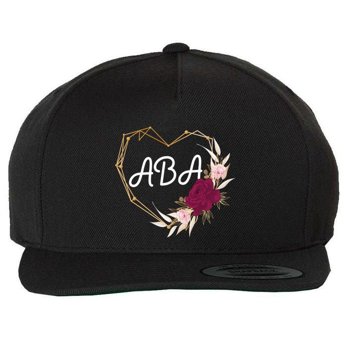 Applied Behavior Analysis Aba Squad Behaviors Team Analyst Gift Wool Snapback Cap