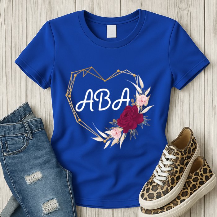 Applied Behavior Analysis Aba Squad Behaviors Team Analyst Gift Womens T-Shirt