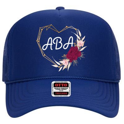 Applied Behavior Analysis Aba Squad Behaviors Team Analyst Gift High Crown Mesh Back Trucker Hat