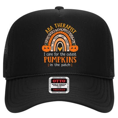 Applied Behavior Analysis Therapist Halloween ABA Therapy High Crown Mesh Back Trucker Hat